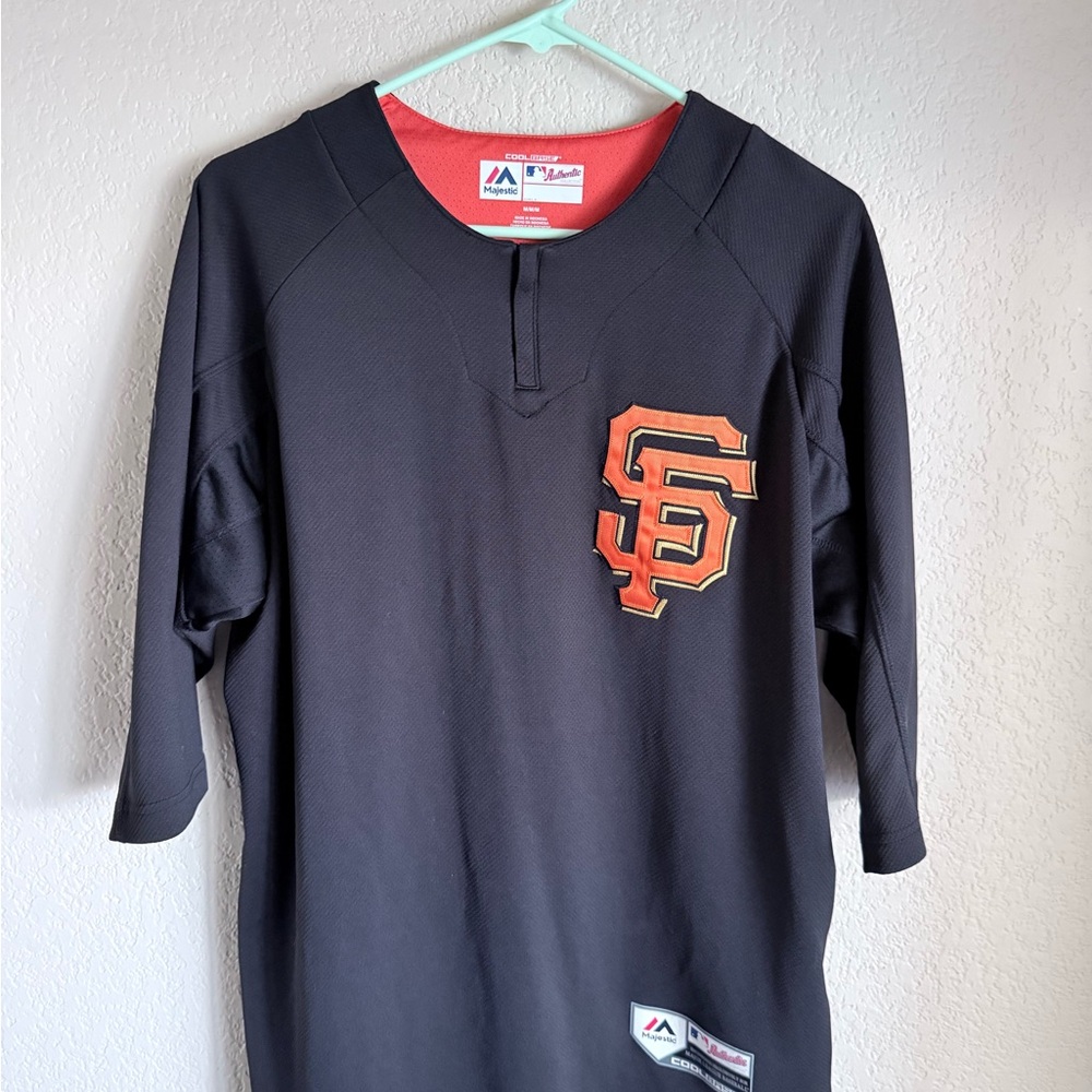 Majestic Authentic Black Cool Base Jersey